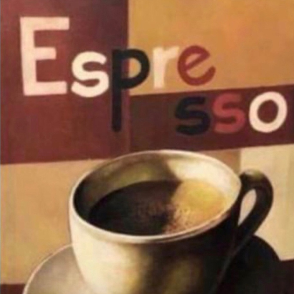 Espresso Coffee Canvas Wall Art Home Decor